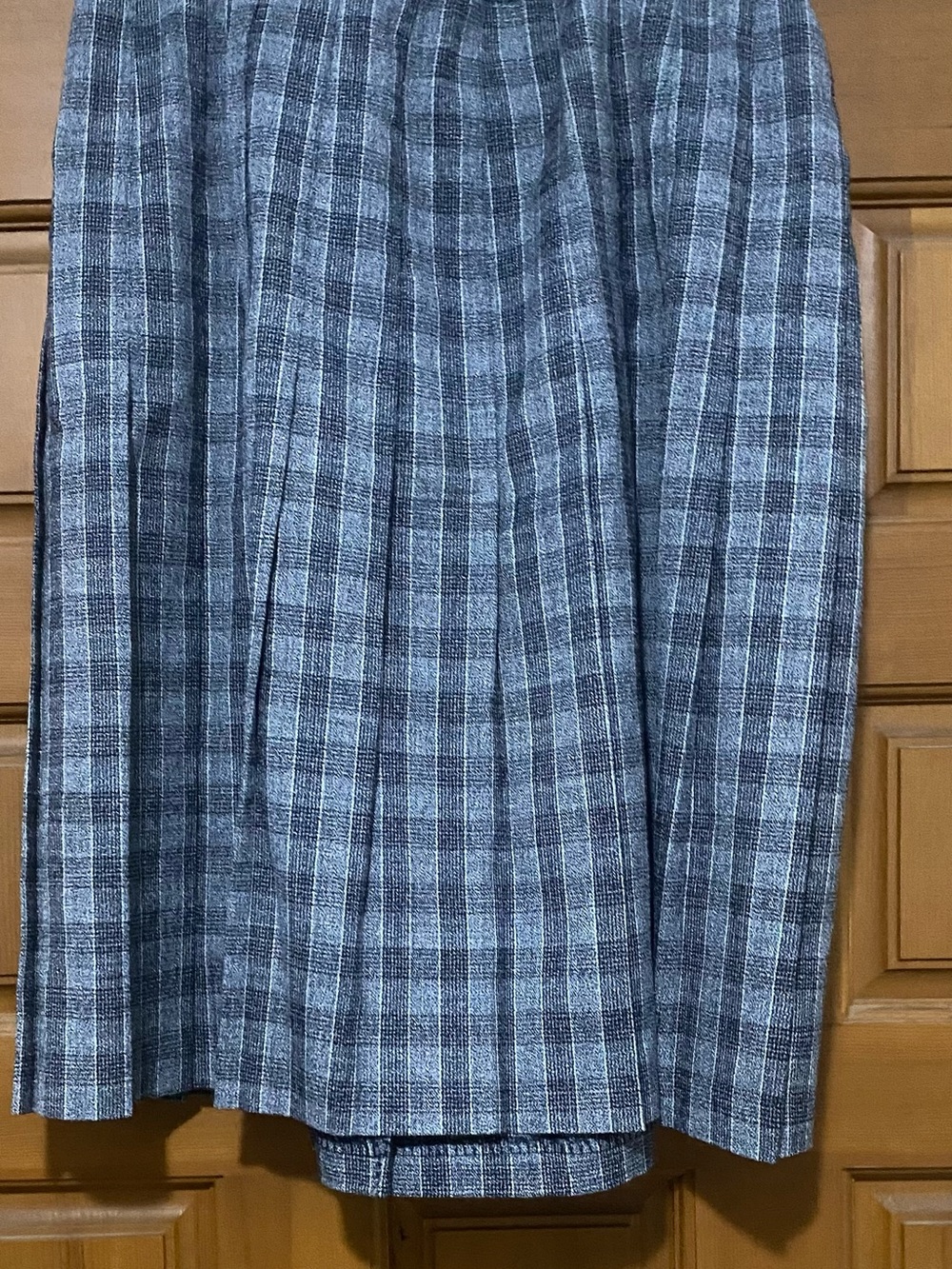 Women's A-Line Plaid Skirt in Gray